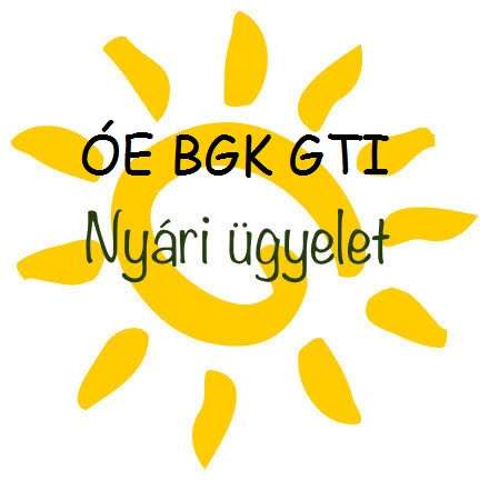 Gépészeti és Technológiai Intézet 2026 nyári ügyelet
