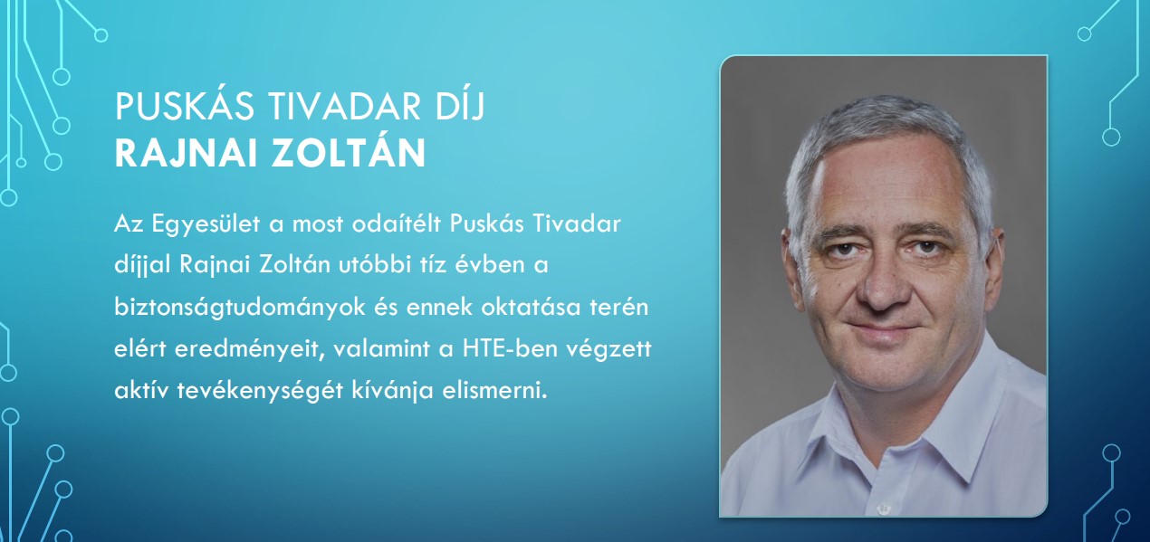 Puskás Tivadar díjat kapott a Bánki Kar dékánja