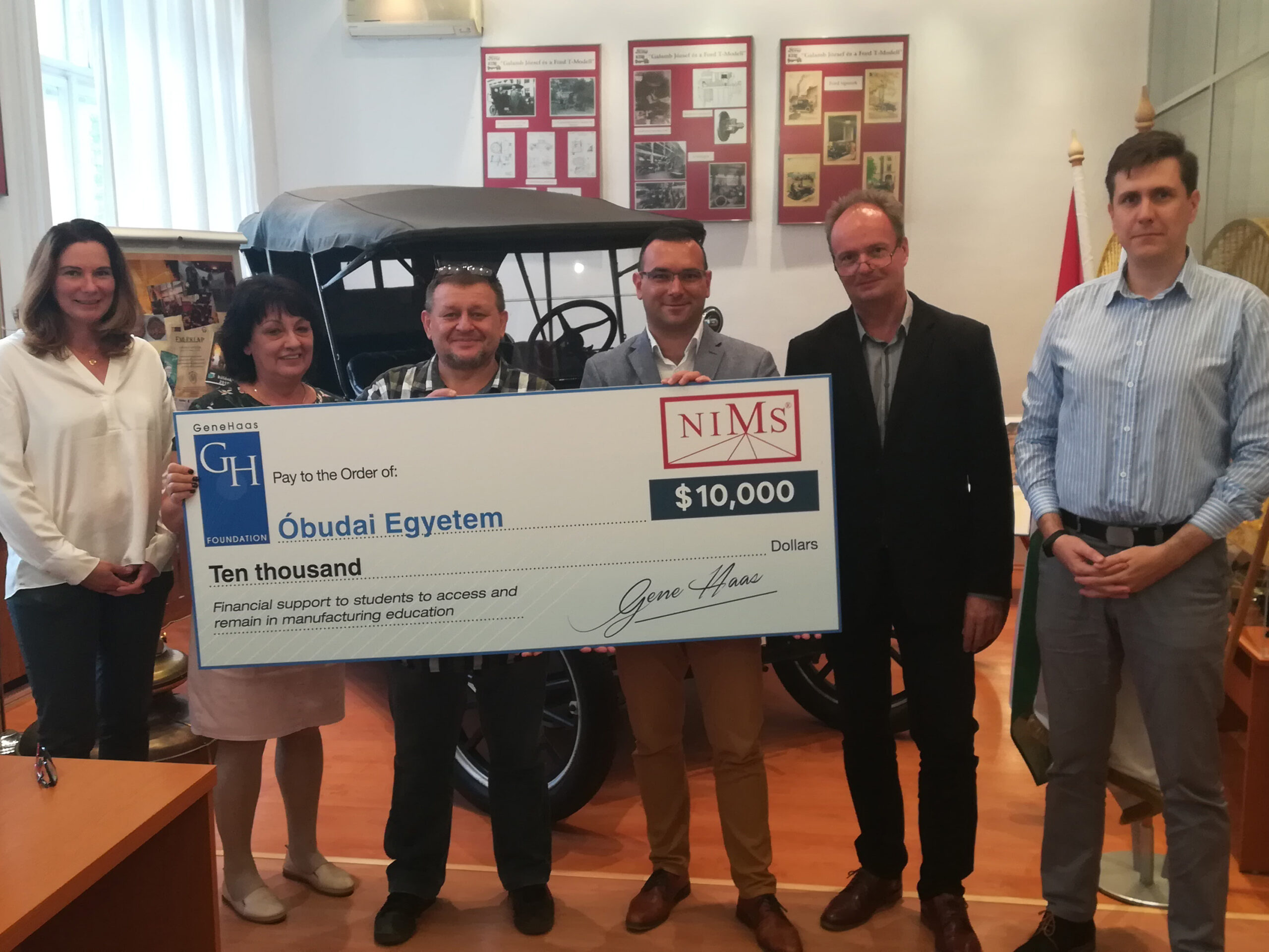 10 000 $ támogatásban részesült az Óbudai Egyetem Bánki Donát Gépész és Biztonságtechnikai Mérnöki Kar, a Gene Haas Alapítvány jóvoltából