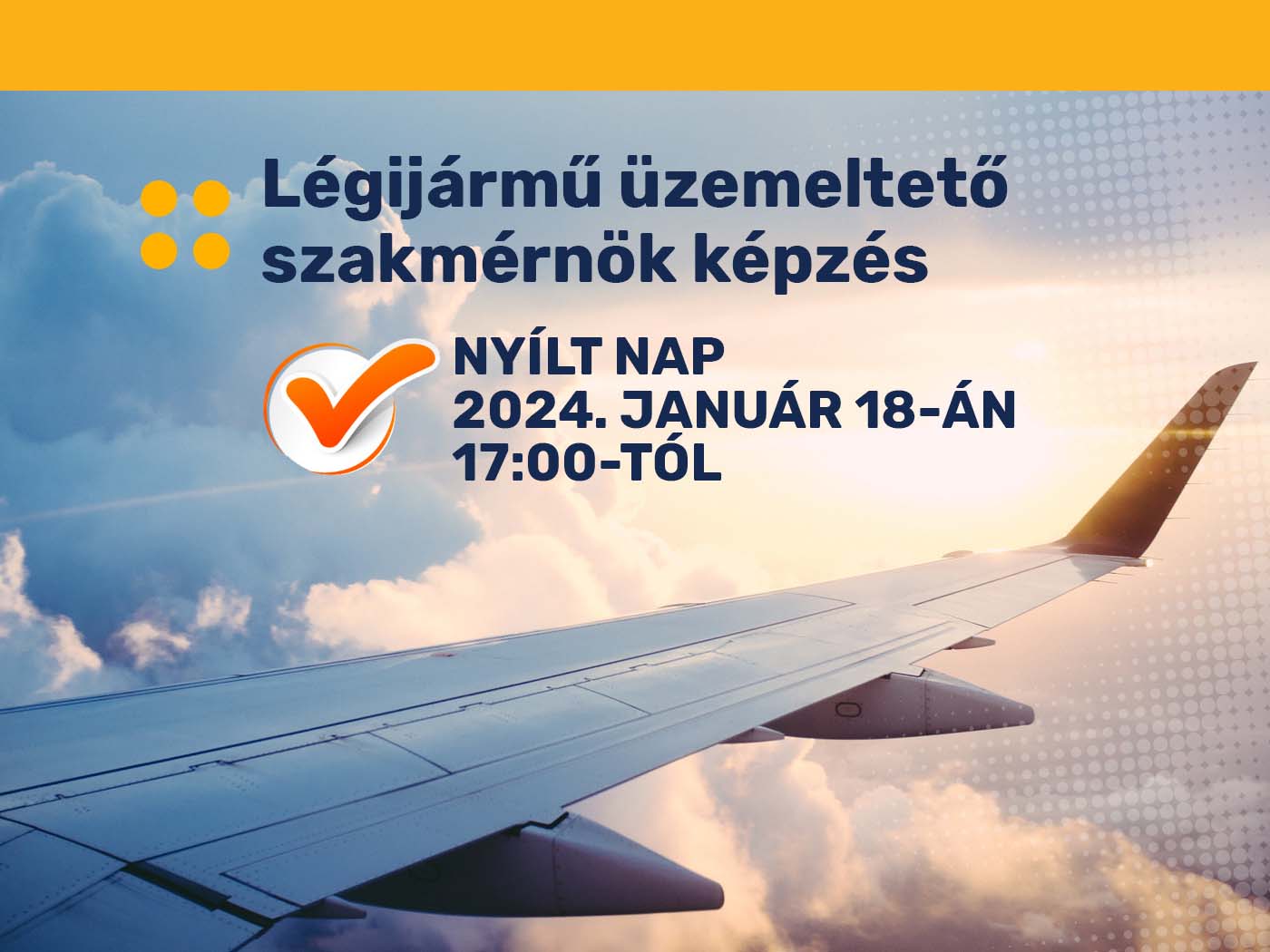 Légiforgalmi pilótaképzés a Bánkin! Nyílt nap 2024. január 18-án.