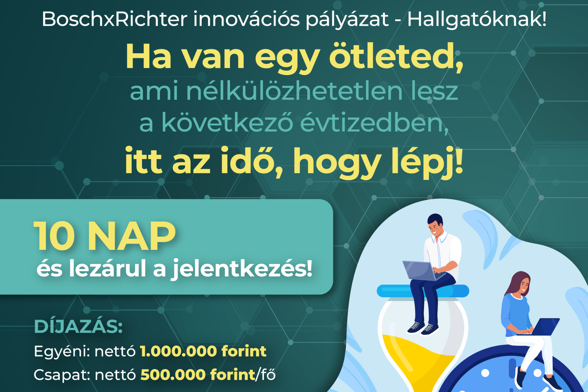 Jelentkezz a BoschxRichter Ipari Innovációs Díj pályázatra
